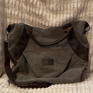 Stylish Gray and Brown Tote Bag